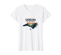 Carolina On My Mind North Carolina Sunset Nature Lover T-Shirt, Women, White, M
