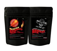 Carolina Reaper + Ghost Pepper Insane Bombay Mix. Chilli Twin Pack Snack 80g 2 Pack 2 Of Each Bombay