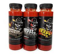 Carolina Reaper, Trinidad Scorpion & Ghost Pepper Chilli Puree 3 x 200ml