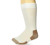 Carolina Ultimate mens Copper Non-binding Seamless Crew Socks 4 Pair Pack, White, Large