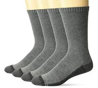 Carolina Ultimate Men's Copper Ultra-dri Seamless Boot Crew Socks 4 Pair Pack Casual, Grey, Large