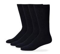 Carolina Ultimate Men's Diabetic Non-Binding Mid-Calf Socks 2 Pack Casual, Black, Large (Pack of 2)