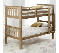 carolina wooden bunk bed with ladder in pine