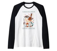 Carolina Wren Official South Carolina State Bird Raglan Baseball Tee