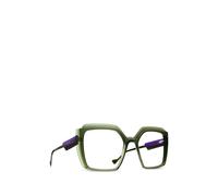 Caroline Abram Philomene geometric-frame glasses - Green 52