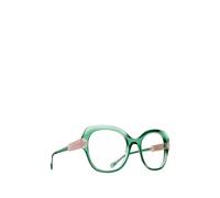Caroline Abram Rachel geometric-frame glasses - Green 51