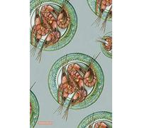 Caroline Cleave Plate of Prawns Cotton Tea Towel