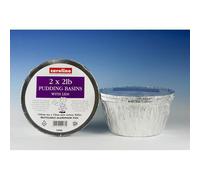 Caroline Foil Pudding Basins With Lids 932Ml / 2Lb / 155 X 72mm 2Pk 1046 One Colour (One Size)