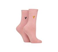 Caroline Gardner Women's 2 Pair Bamboo Ribbed Light Weight Boot Socks in Dusty Pink | Size: 4-8 Caroline Gardner Dusty Pink 4-8