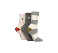Caroline Gardner Women's 3 Pair Bamboo Ribbed Lightweight Lesiure Socks | Size: 4-8 Caroline Gardner Multicolor 4-8