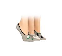 Caroline Gardner Women's 3 Pair Casual Shoe Liner Socks in Grey | Size: 4-8 Caroline Gardner Grey 4-8