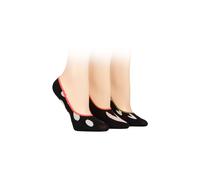 Caroline Gardner Women's 3 Pair Casual Shoe Liner Socks in True Black | Size: 4-8 Caroline Gardner True Black 4-8