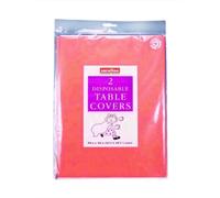 Caroline Paper Square Party Table Cover (Pack Of 2) Red (90Cm X 90Cm)