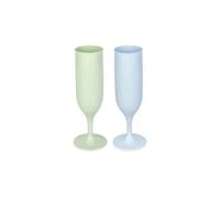 Caroline Reusable Champagne Flute - Green Or Blue