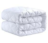 Caroline Shatuik Mattress Protector Double Bed Extra Deep fitted 40cm Stretch Skirt Anti Allergy- Mattress Topper Cover(137 X 190cm) Not Waterproof
