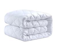 Caroline Shatuik Mattress Protector Double Bed fitted,Quilted Extra Deep 40cm Stretch Skirt Anti Allergy- Mattress Topper Cover (137 X 190) Not-
