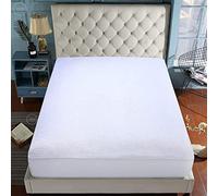 Caroline Shatuik Waterproof Mattress Protector King Deep, Moisture Wicking Anti Allergy 30cm Fitted Stretch skirt Terry Towel Mattress Protector Cover (152 X 200cm)