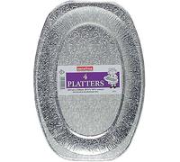 Caroline Silver Foil Serving Platter, 14 Inch Pack Of 4