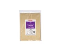 Caroline Tablecloth Paper Disposable Square Gold 90x90cm, Pack of 2