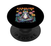 Caroline Whimsical Frog Design for Girls Name Caroline PopSockets Adhesive PopGrip