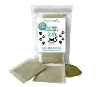 Caroline's Cats Organic Catnip Packets for Cat Toys 2.0 - More Potent Refill Pouches for Flapping Bird, Flopping Fish, and Others, 10 Tea Bags
