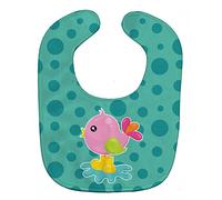 Caroline's Treasures Baby Bib, Bird in Rainboots and Puddle, Large