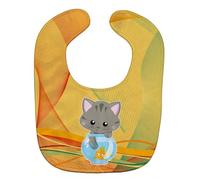 Caroline's Treasures Baby Bib, Kitten in The Fish Bowl, Large