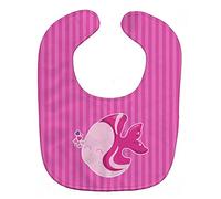 Caroline's Treasures Baby Bib, Pink Fish, Large