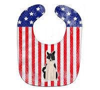 Caroline's Treasures BB3024BIB Patriotic USA Russo-European Laika Spitz Baby Bib, 10 x 13", Multicolor