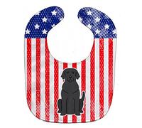 Caroline's Treasures BB3052BIB Patriotic USA Black Labrador Baby Bib, 10 x 13", Multicolor