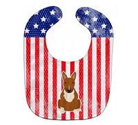 Caroline's Treasures BB3129BIB Patriotic USA Bull Terrier Red Baby Bib, 10 x 13", Multicolor
