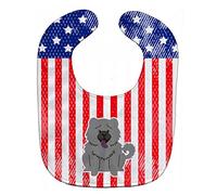 Caroline's Treasures BB3134BIB Patriotic USA Chow Chow Blue Baby Bib, 10 x 13", Multicolor