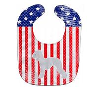 Caroline's Treasures BB3294BIB USA Patriotic Bedlington Terrier Baby Bib, 10 x 13", Multicolor