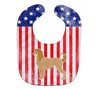 Caroline's Treasures BB3306BIB USA Patriotic Afghan Hound Baby Bib, 10 x 13", Multicolor