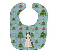 Caroline's Treasures BB4685BIB Christmas West Siberian Laika Spitz Baby Bib, 10 x 13", Multicolor