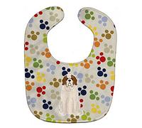 Caroline's Treasures BB5864BIB Pawprints Baby Bib, Saint Bernard, Large