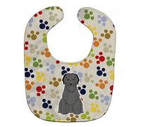 Caroline's Treasures BB5910BIB Pawprints Briard Black Baby Bib, 10 x 13", Multicolor