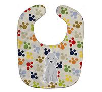Caroline's Treasures BB5919BIB Pawprints Bedlington Terrier Blue Baby Bib, 10 x 13", Multicolor
