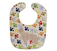 Caroline's Treasures BB6323BIB Pyrenean Shepherd Pawprints Baby Bib, 10 x 13", Multicolor