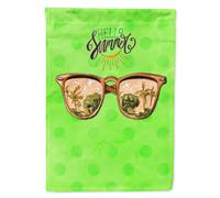 Caroline's Treasures BB8205CHF Beach Sunglasses Green Polkadot Canvas House Flag Size Multicolor