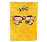 Caroline's Treasures BB8207CHF Beach Sunglasses Yellow Polkadot Canvas House Flag Size Multicolor