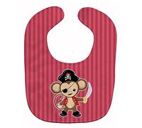 Caroline's Treasures BB8973BIB Pirate Monkey Red Baby Bib , 10 x 13", multicolor
