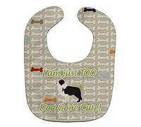Caroline's Treasures Dog Gone Cute Baby Bib, Black Border Collie, Large