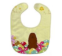 Caroline's Treasures Easter Eggs Baby Bib, Caucasian Shepherd Dog, Large