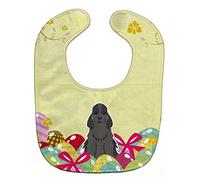Caroline's Treasures Easter Eggs Baby Bib, Cocker Spaniel Black, Large