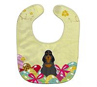Caroline's Treasures Easter Eggs Baby Bib, Cocker Spaniel Black Tan, Large