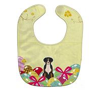Caroline's Treasures Easter Eggs Baby Bib, Greater Swiss Mountain Dog, Large