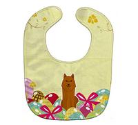Caroline's Treasures Easter Eggs Baby Bib, Karelian Bear Dog, Large