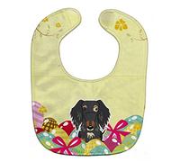 Caroline's Treasures Easter Eggs Baby Bib, Wire Haired Dachshund Dapple, Large