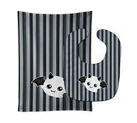 Caroline's Treasures Halloween Ghost Baby Bib & Burp Cloth, Bat, Large